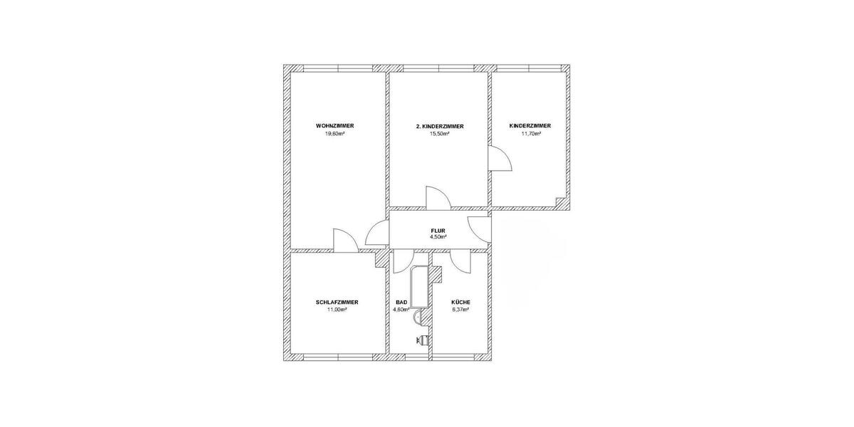 Erdgeschoßwohnung Schleiz - 3.5 Zimmer, 73 m&sup2;, 540&euro; | Angebot:24382729