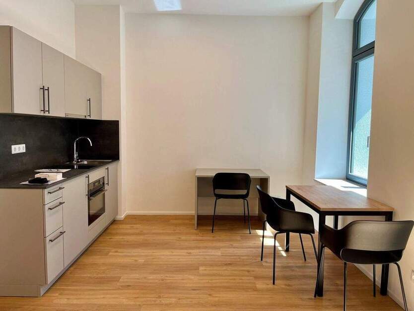 Loftige, möblierte 1-Zimmer-Wohnung mit großer Terrasse zum Erstbezug!