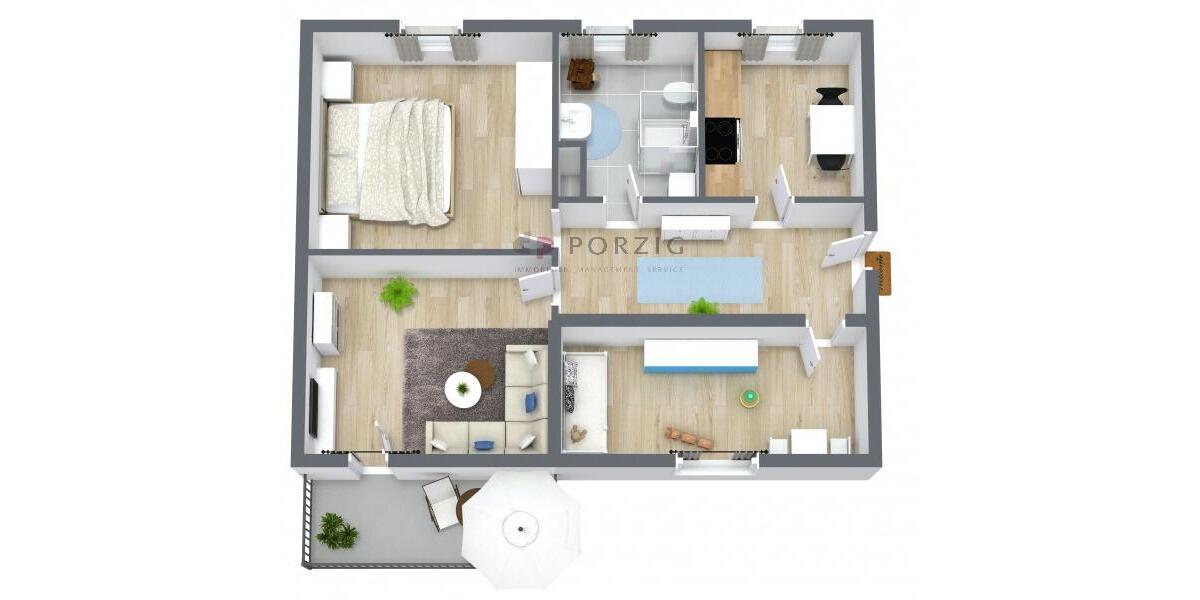Erdgeschoßwohnung Barth - 3 Zimmer, 63 m&sup2;, 567&euro; | Angebot:23056875