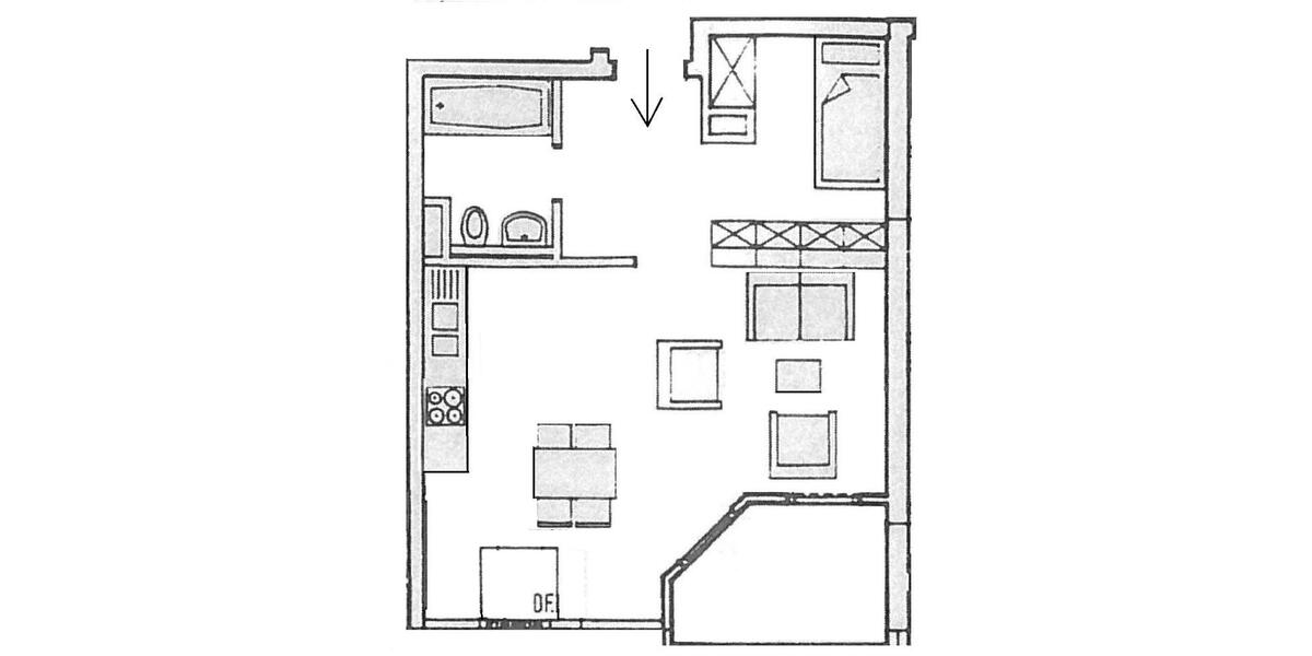 Etagenwohnung Böblingen Dagersheim - 1 Zimmer, 39 m&sup2;, 600&euro; | Angebot:26618152