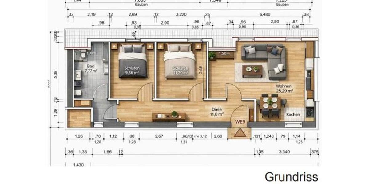 Etagenwohnung Ahnatal - 3 Zimmer, 67 m&sup2;, 790&euro; | Angebot:26544961