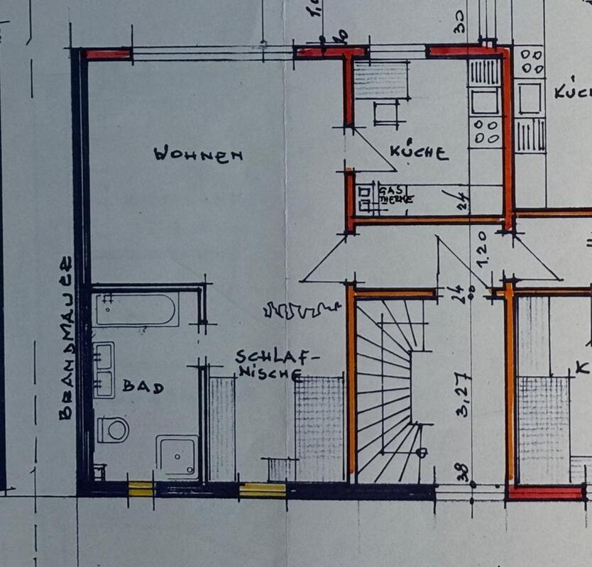 1-Zimmer-Wohnung in Villmar Weyer Dachgeschoss zimmer