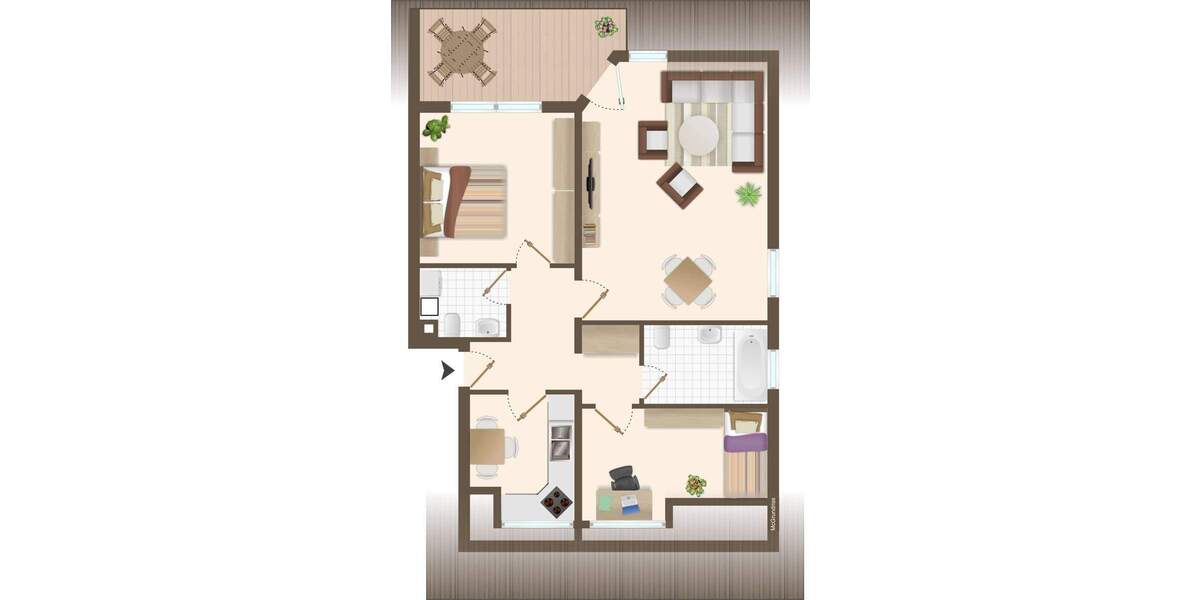 Etagenwohnung Bergheim Quadrath-Ichendorf - 3 Zimmer, 79 m&sup2;, 688&euro; | Angebot:25111539