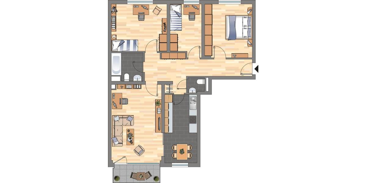 Etagenwohnung Germersheim - 4 Zimmer, 91 m&sup2;, 879&euro; | Angebot:25570652
