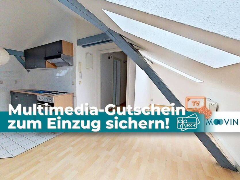 ***500 €-Multimedia-Gutschein zum Einzug sichern!***: Attraktive 2-Zimmer-Dachgeschoßwohnung mit Einbauküche und Tageslichtbad!