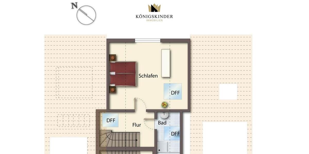 Helle 4-Zi.-Maisonette mit Balkon, 2 Bädern & Küchenzeile 4 zimmer
