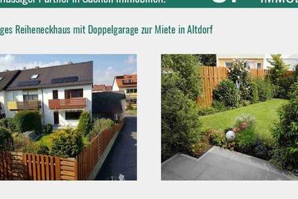 Großzügiges Reiheneckhaus mit Doppelgarage zur Miete direkt in Altdorf 6 zimmer