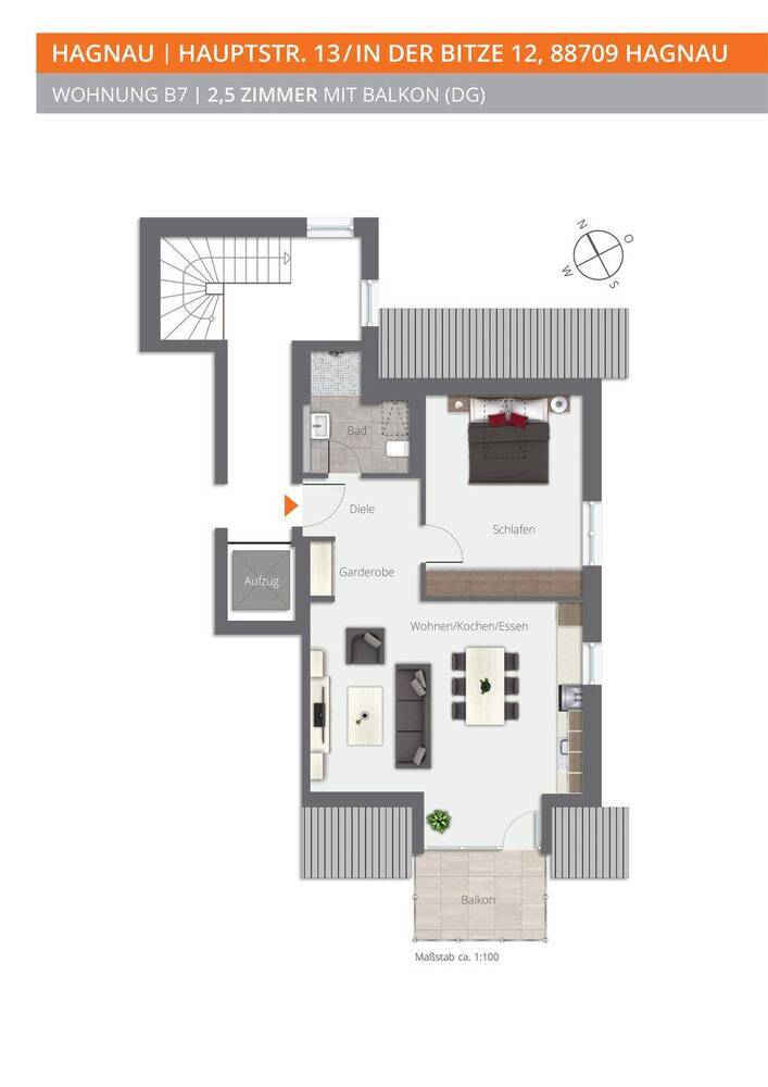 Lichtdurchflutet 2,5-Zimmer-NeubauWohnung im KfW-Effizienzhaus 40