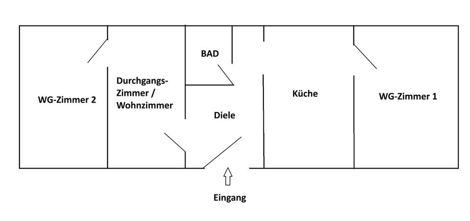 Etagenwohnung Duisburg Duisburg-Mitte - 2 Zimmer, 90 m&sup2;, 600&euro; | Angebot:26351664