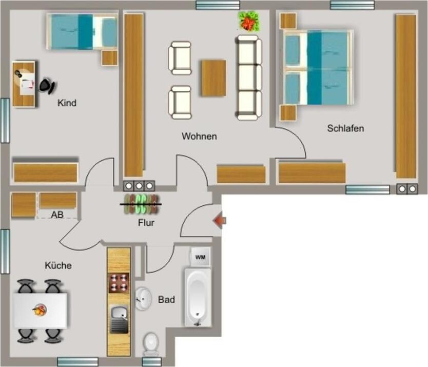 Demnächst frei! 3-Zimmer-Wohnung in Neukirchen-Vluyn Vluyn zimmer