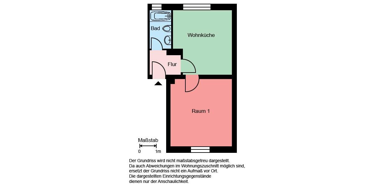 Etagenwohnung Datteln - 1 Zimmer, 34 m&sup2;, 297&euro; | Angebot:24659827