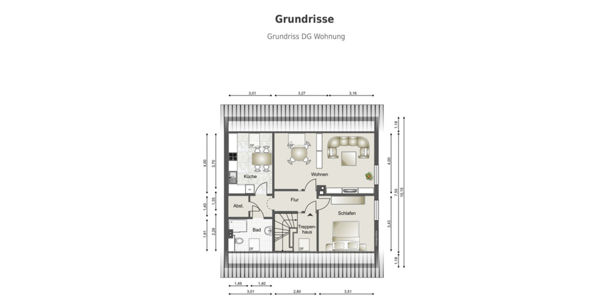 Dachgeschoßwohnung Büsum - 2 Zimmer, 53 m&sup2;, 676&euro; | Angebot:25813803