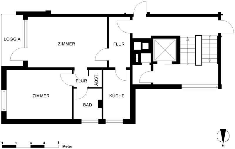 Etagenwohnung Oldenburg Eversten - 2 Zimmer, 58 m&sup2;, 485&euro; | Angebot:25995920