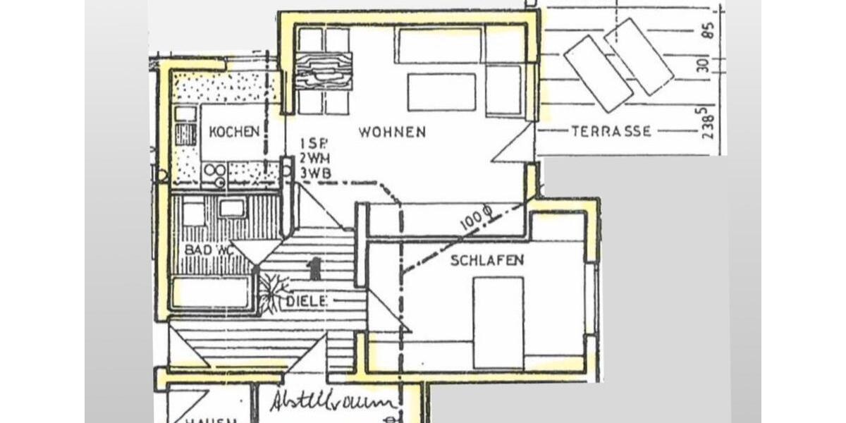 Erdgeschoßwohnung Aalen - 2 Zimmer, 45 m&sup2;, 650&euro; | Angebot:24806640