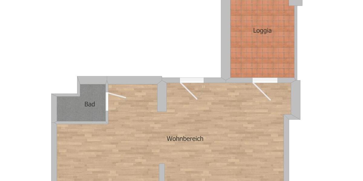 Etagenwohnung Bieberehren - 2 Zimmer, 37 m&sup2;, 615&euro; | Angebot:26049419