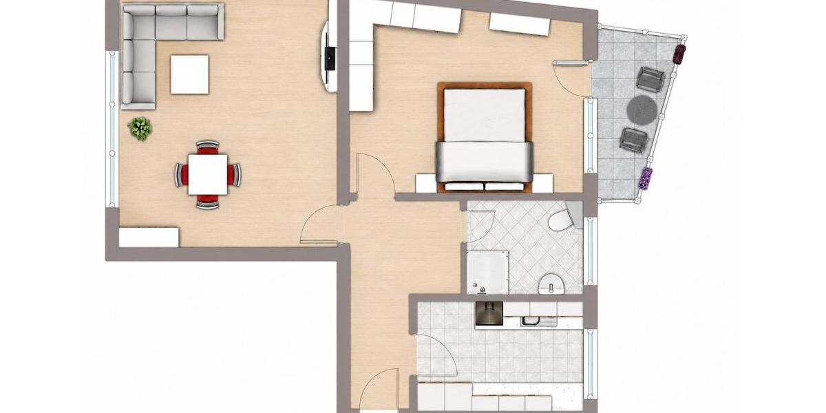 Etagenwohnung Schleswig - 2 Zimmer, 55 m&sup2;, 600&euro; | Angebot:26456429