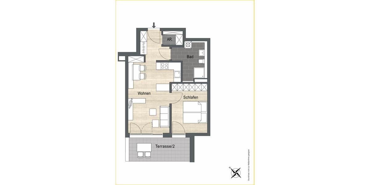 Erdgeschoßwohnung Dorfen - 2 Zimmer, 53 m&sup2;, 850&euro; | Angebot:26368472