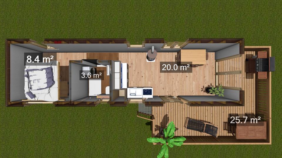 Einfamilienhaus Wasserburg am Inn - 3 Zimmer, 43 m&sup2;, 250&euro; | Angebot:20545342