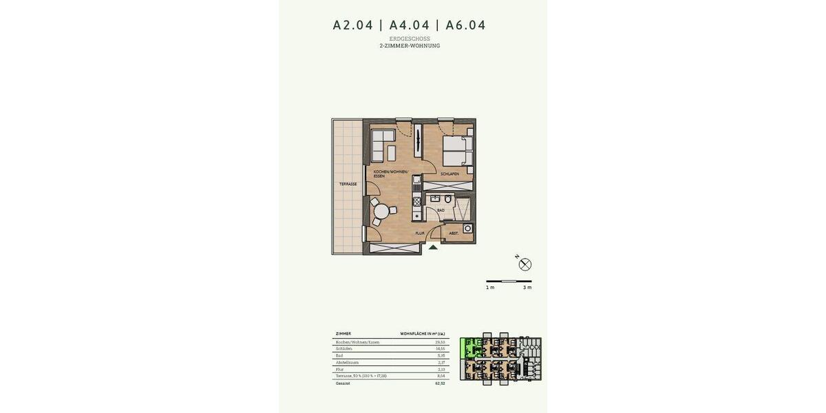 Etagenwohnung Bad Kreuznach Bad Münster am Stein-Ebernburg - 2 Zimmer, 63 m&sup2;, 907&euro; | Angebot:25916667