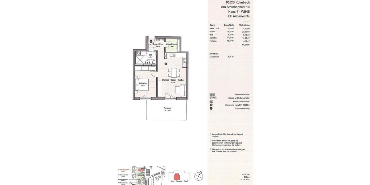 Erdgeschoßwohnung Kulmbach Blaich - 2 Zimmer, 59 m&sup2;, 563&euro; | Angebot:26478560