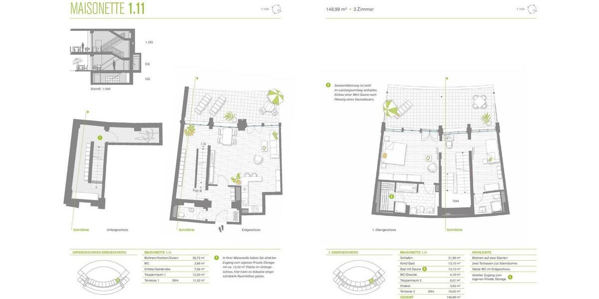 Maisonettenwohnung Dallgow-Döberitz Döberitz - 3 Zimmer, 149 m&sup2;, 1.435&euro; | Angebot:26677805