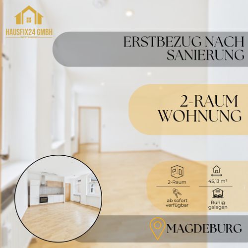 Etagenwohnung Magdeburg - 2 Zimmer, 45 m&sup2;, 428&euro; | Angebot:26299831