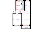 Etagenwohnung Saalfeld (Saale) - 3 Zimmer, 59 m&sup2;, 341&euro; | Angebot:26067537