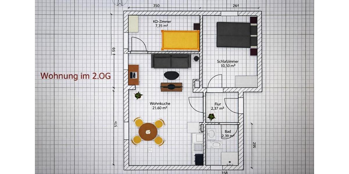 Erdgeschoßwohnung Eschwege - 3 Zimmer, 45 m&sup2;, 550&euro; | Angebot:24448227