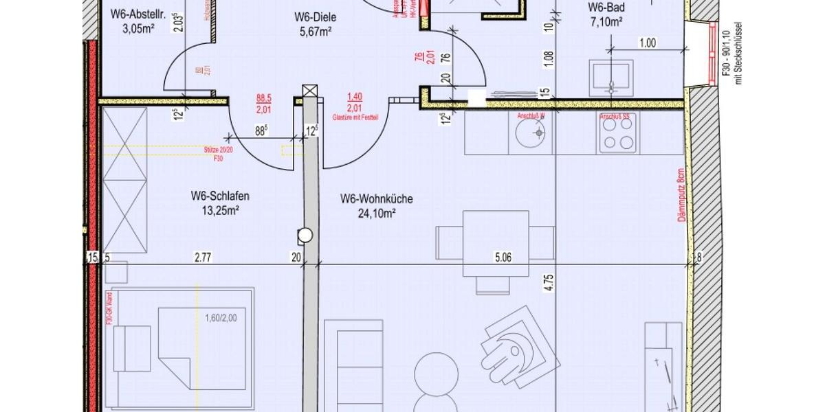 Etagenwohnung Nördlingen - 2 Zimmer, 60 m&sup2;, 784&euro; | Angebot:26535694