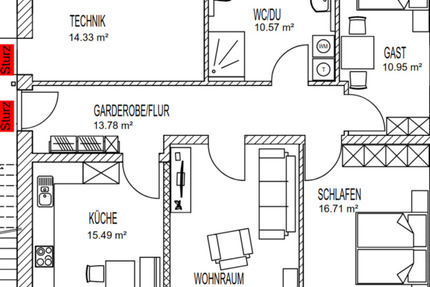 Wohnung Burgheim - 4 Zimmer, 85 m&sup2;, 1.045&euro; | Angebot:25645639