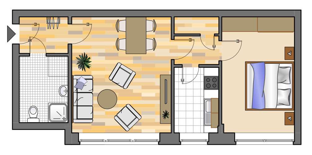 Wohnung zum Mieten in Dorsten 439 € 49.96 m² 2 zimmer