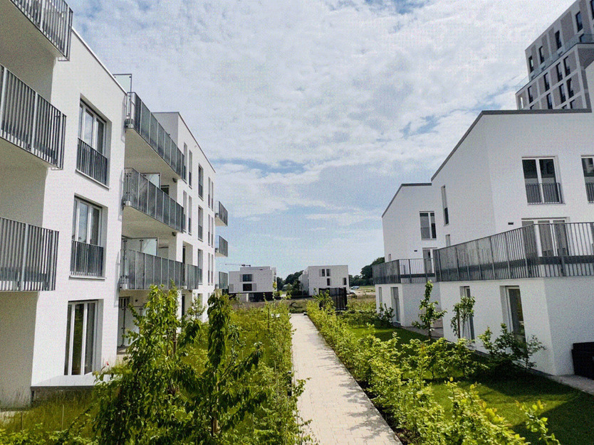 Erdgeschoßwohnung mit 2 Terrassen im Neubaugebiet