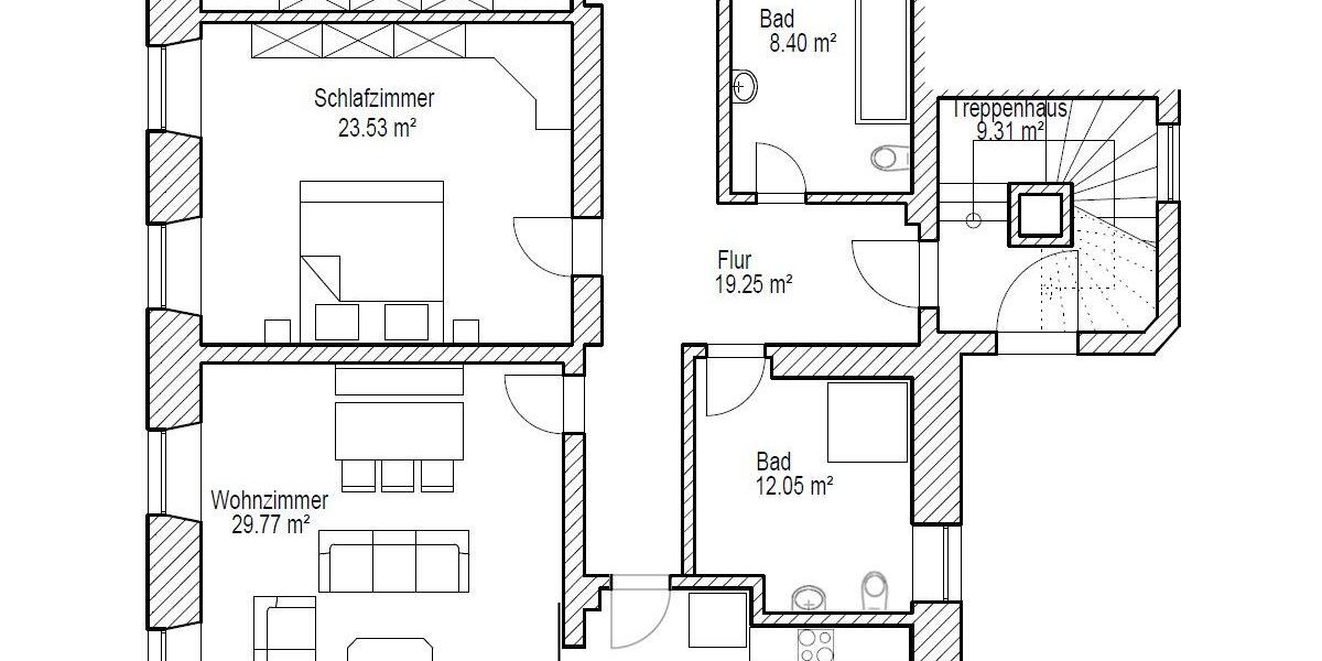 Erdgeschoßwohnung Großenhain - 3 Zimmer, 116 m&sup2;, 986&euro; | Angebot:26607366