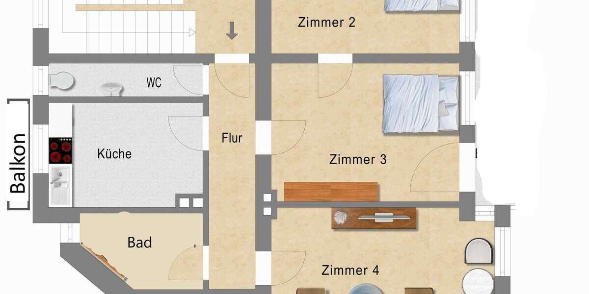 frisch renovierte 3 Zimmer-Wohnung *mit Balkon* ***1 Monat Kaltmietenfrei*** - Appartement Magdeburg Stadtfeld Ost | Angebot:10907963