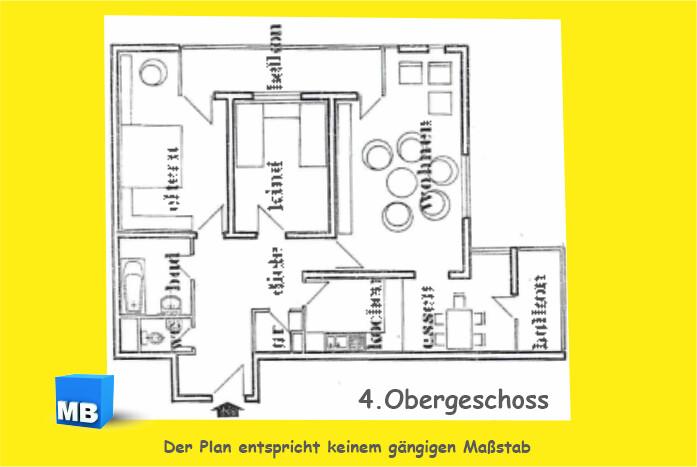 Etagenwohnung Winterlingen - 3 Zimmer, 100 m&sup2;, 800&euro; | Angebot:24876480