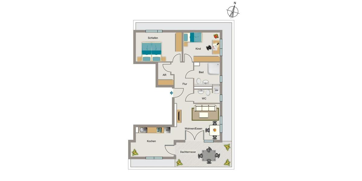 Etagenwohnung Brühl - 3 Zimmer, 88 m&sup2;, 1.297&euro; | Angebot:25386635
