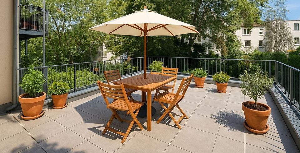 Ihre kleine Oase in Kassel Mitte. SOFORT FREI! Riesige Terrasse, EBK, begehbarer Kleiderschrank... 3 zimmer