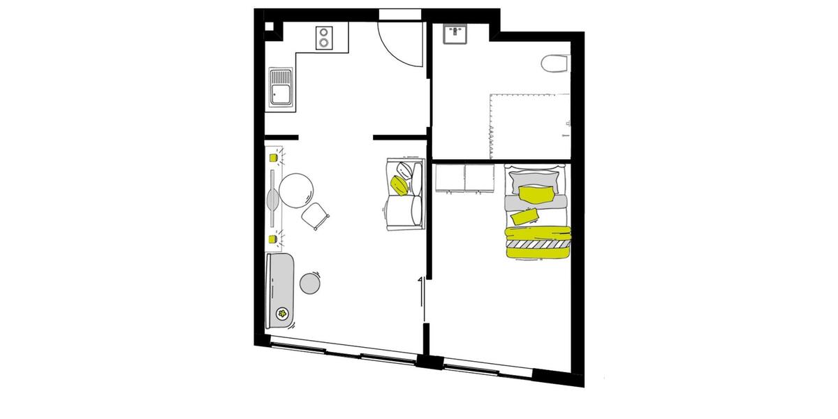 Etagenwohnung Heidelberg Bahnstadt - 2 Zimmer, 35 m&sup2;, 725&euro; | Angebot:25125646