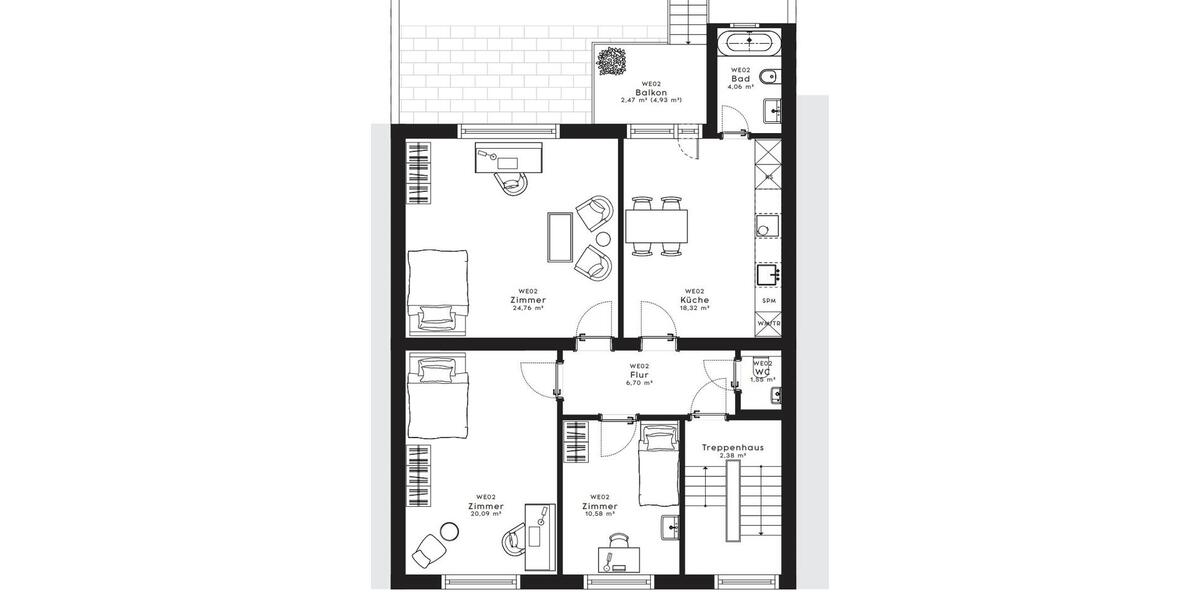 Wohnen auf Zeit Düsseldorf Pempelfort - 1 Zimmer, 25 m&sup2;, 785&euro; | Angebot:26483135