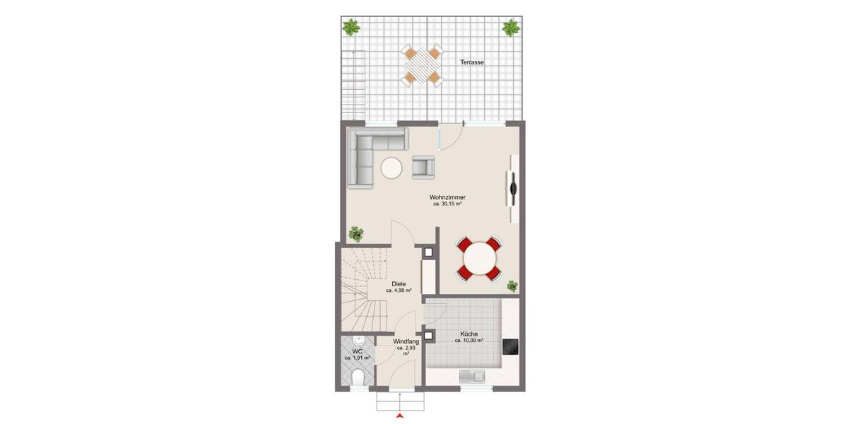 Reihenhaus Augsburg Hochzoll - 4 Zimmer, 100 m&sup2;, 1.800&euro; | Angebot:26072125