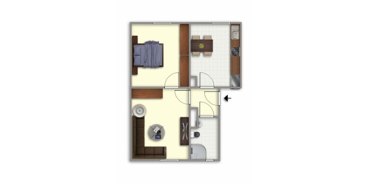 Erdgeschoßwohnung Brandenburg an der Havel Görden - 2 Zimmer, 43 m&sup2;, 350&euro; | Angebot:26534296