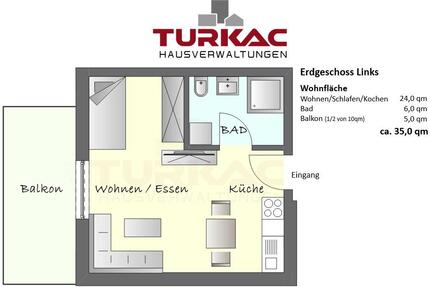 Hüttenberg - Neubau – Erstbezug EG Links 1 ZKB mit Küche, Fußbodenheizung und Keller 1 zimmer
