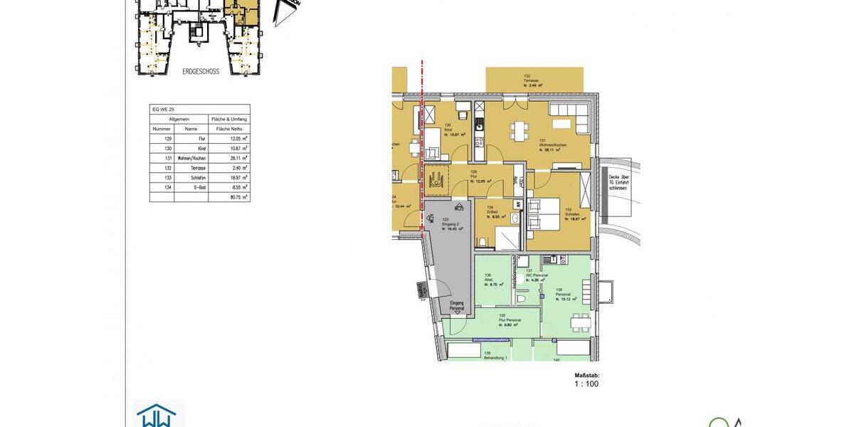Etagenwohnung Waren (Müritz) - 3 Zimmer, 82 m&sup2;, 557&euro; | Angebot:24660853