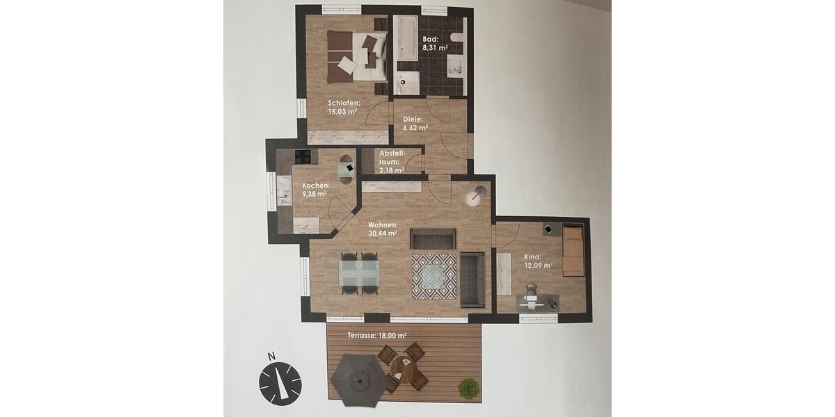 Erdgeschoßwohnung Dietfurt an der Altmühl - 3 Zimmer, 93 m&sup2;, 1.000&euro; | Angebot:26034003