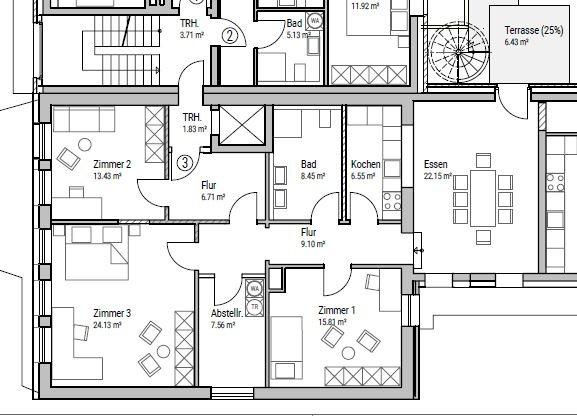 Etagenwohnung Ochtrup - 4 Zimmer, 116 m&sup2;, 1.250&euro; | Angebot:26399843