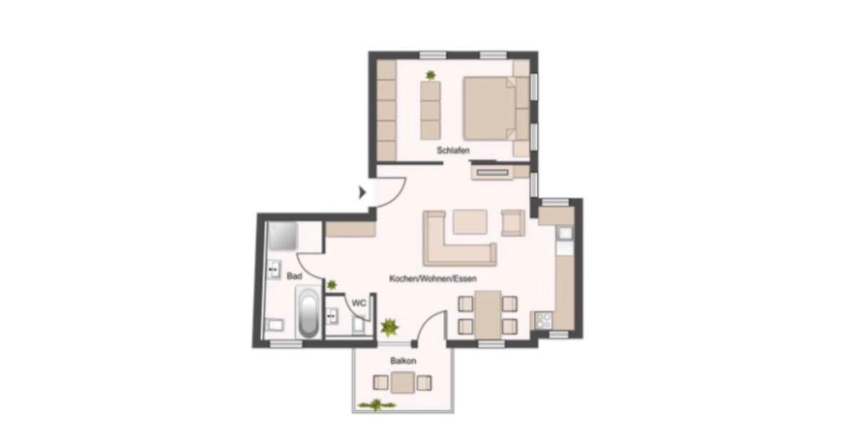 Helle 2 Zimmer Wohnung in Metzingen-Glems 2 zimmer