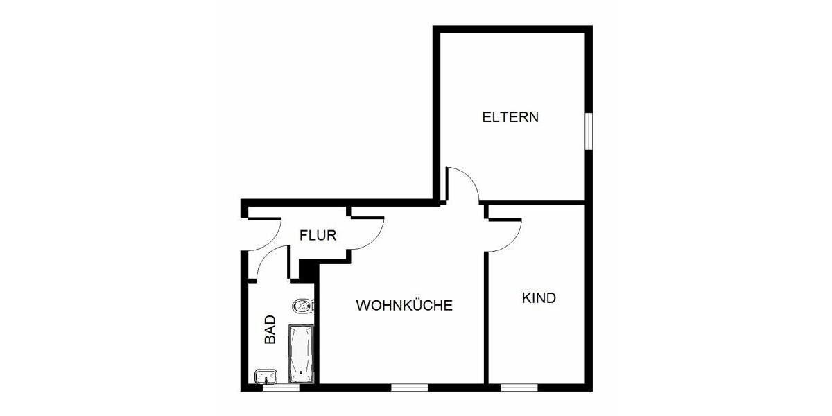 Etagenwohnung Gelsenkirchen Gelsenkirchen-West - 2 Zimmer, 47 m&sup2;, 356&euro; | Angebot:26657293