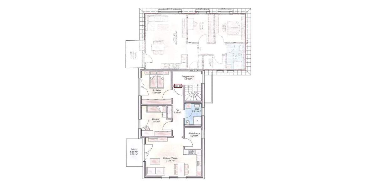 Etagenwohnung Lehrte Hämelerwald - 3 Zimmer, 76 m&sup2;, 948&euro; | Angebot:25927509