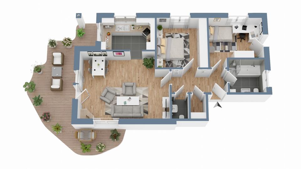 Erdgeschoßwohnung Bückeburg - 3 Zimmer, 90 m&sup2;, 850&euro; | Angebot:26478269