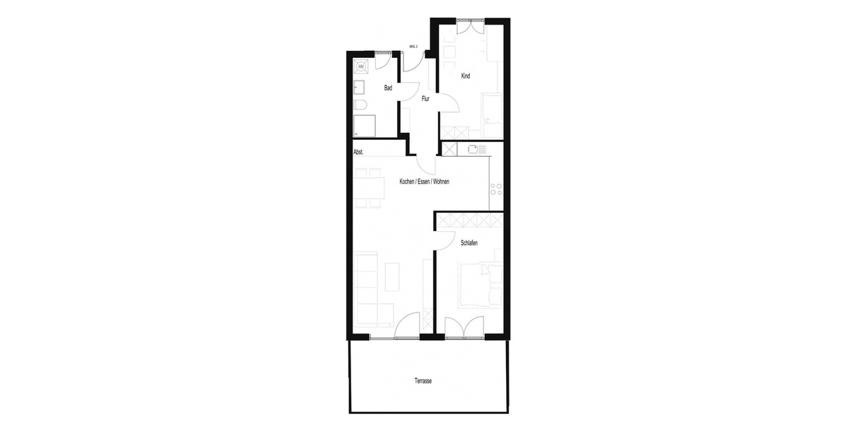Erdgeschoßwohnung Neuendettelsau - 3 Zimmer, 82 m&sup2;, 1.090&euro; | Angebot:24323610